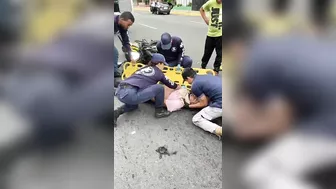 A Couple Had A Serious Accident Due To Speeding On A Motorcycle