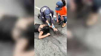 A Couple Had A Serious Accident Due To Speeding On A Motorcycle
