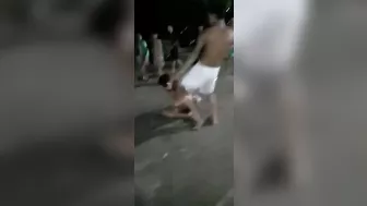 Crazy Bastard Kicks Fallen Enemy In The Head