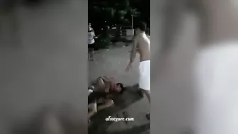 Crazy Bastard Kicks Fallen Enemy In The Head