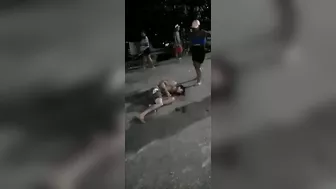 Crazy Bastard Kicks Fallen Enemy In The Head
