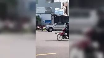 Frustrated Man Jumps Under Slow-moving Truck