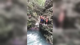 Big Rock Falls From Dominican Republic