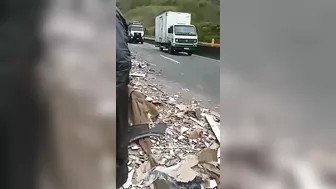 Driver Trapped In Truck