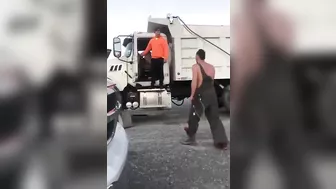 Drunk Man Harassing Irish Truck Driver Pays Price