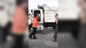 Drunk Man Harassing Irish Truck Driver Pays Price