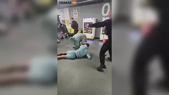 British Police Kick Muslim In The Head At Manchester Airport