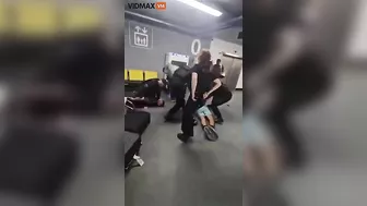 British Police Kick Muslim In The Head At Manchester Airport