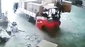 Forklift Crushes Driver