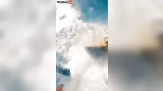 Horrifying Video Shows Skier Falling Into Huge Crevasse