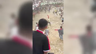 Go To Hell, You Bastard, Man Fell To His Death In Front Of The Bull