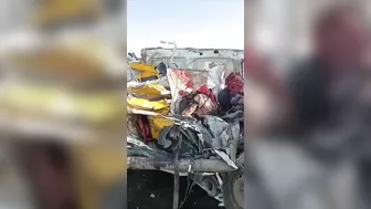 Horrific Aftermath Of Fatal Accident On Turkish Highway