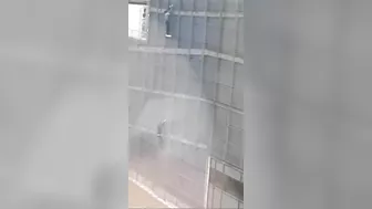 Man Falls While Climbing Stairs