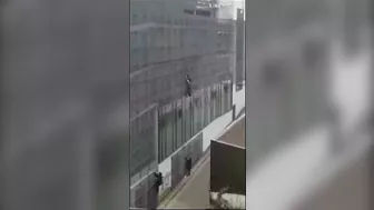 Man Falls While Climbing Stairs