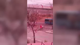 First Suicide By Falling From A Pedestrian Bridge