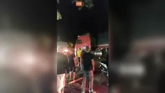 Horrifying Video Shows Truck Driver Running Over Pro-Bolsonaro Supporters