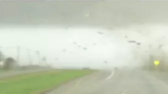 Crazy Footage Shows Pickup Truck Flipped Over By Tornado, Then D