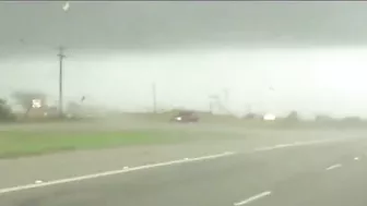 Crazy Footage Shows Pickup Truck Flipped Over By Tornado, Then D