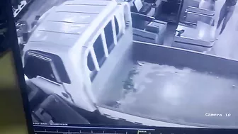 An Out-of-control Truck Crashed Into A Building And Hit A Woman