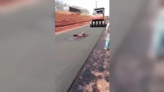 Man Crushed By Asphalt Planer