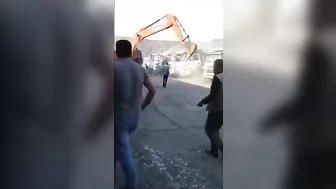 Man Destroys 5 Trucks With Excavator After Uncle Refuses