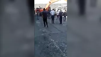 Man Destroys 5 Trucks With Excavator After Uncle Refuses