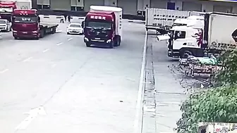 Man Crushed By Two Trucks