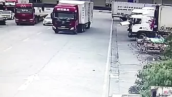 Man Crushed By Two Trucks