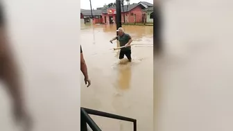 Man Crushed To Death By Truck In Flood!