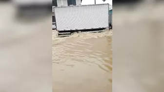 Man Crushed To Death By Truck In Flood!