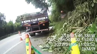 Motorcyclist Crashes Into Parked Truck