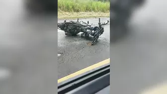 Motorcyclist Ends His Life By Grabbing A Scania Truck