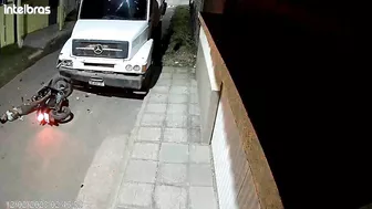 Motorcyclist Rams Parked Truck