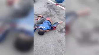 Malaysian Motorcyclist Suffers Serious Accident