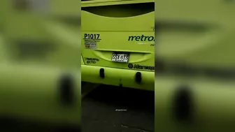 Motorcyclist's Head Crushed By Bus Wheel