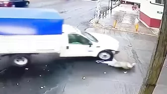 Old Lady Injured After Being Run Over By Pickup Truck