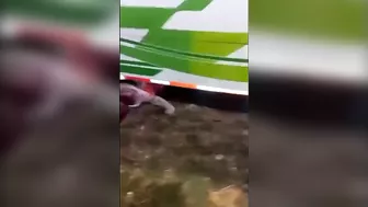 Bus Loses Control And Runs Over Two Motorcyclists