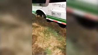 Bus Loses Control And Runs Over Two Motorcyclists