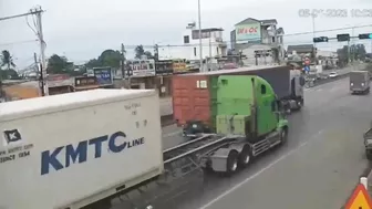 Steel Coils Crush Truck Cab In Southern Vietnam