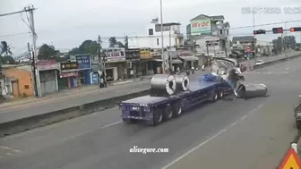 Steel Coils Crush Truck Cab In Southern Vietnam