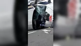 After The Accident, The Driver Was Still Alive, But His Truck Was A Total Loss