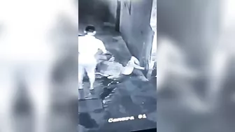 The Guy Tried To Help His Friend But Was Knocked Down By A Man