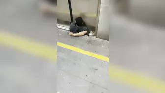 Man Squeezed Between Platform And Train