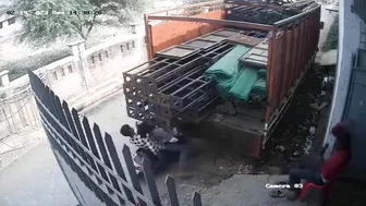 The Motorcyclist Crashed Into The Back Of A Truck.