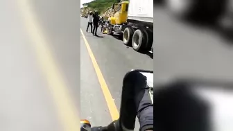 Truck Wheel Rips Skin Off Man's Leg