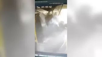 The Truck Hit The Back Of The Bus.
