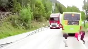 The Truck Driver's Reaction Saved His Life