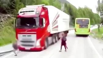 The Truck Driver's Reaction Saved His Life
