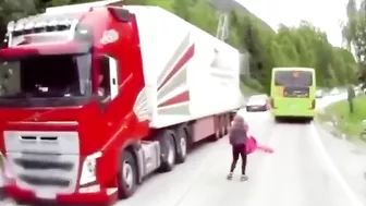 The Truck Driver's Reaction Saved His Life