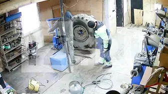 Tire Worker Killed When Truck Wheel Explodes. Russia